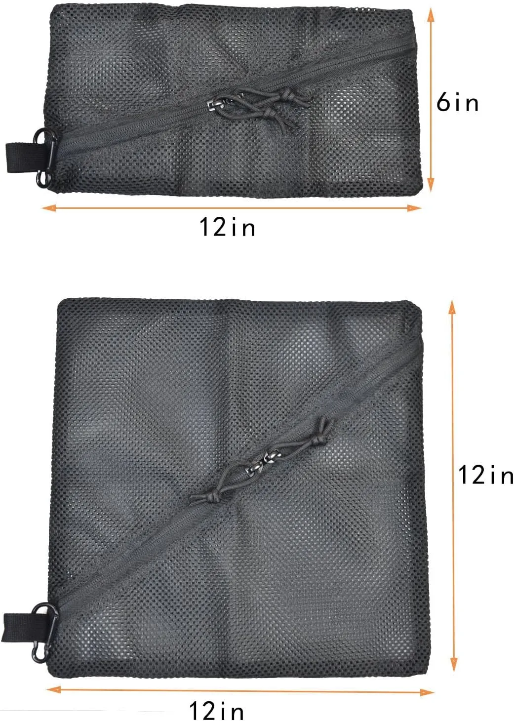 Tactical Carry On Zipper Mesh Pouch, Insert Modular Organizer Utility Admin Pouch Travel Organizer EDC Bag Toiletry Kit Set Storage Case (Black)