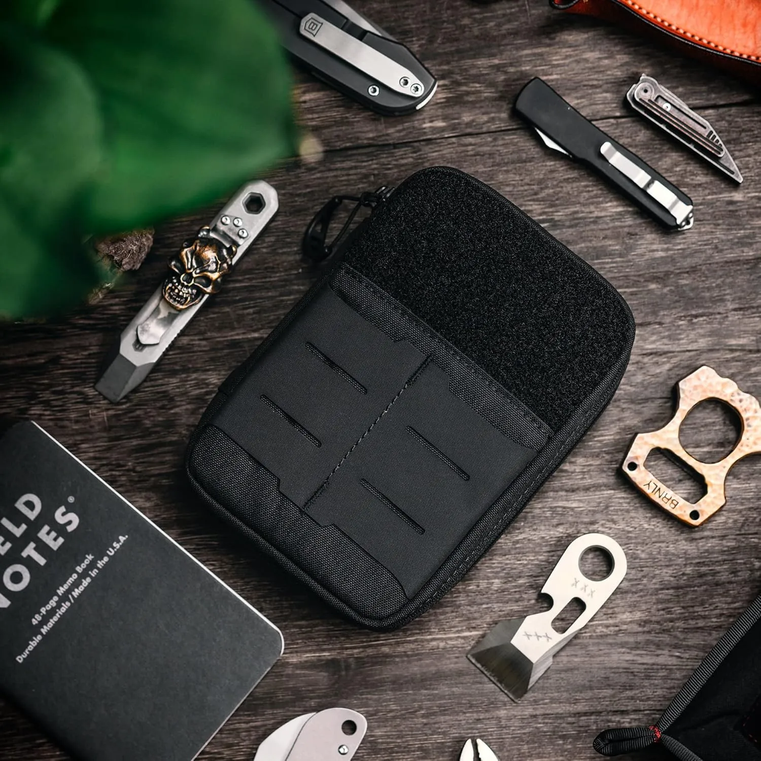 TACTICAL GEEK Block E2.0 EDC Compact Waist Pocket Pouch, Multi-Purpose Molle EDC Pouch Gadget Organizer, Multi-Purpose Molle Tool Pouch for Multitools, Nylon Daily Utility Tool Organizer Bag Black