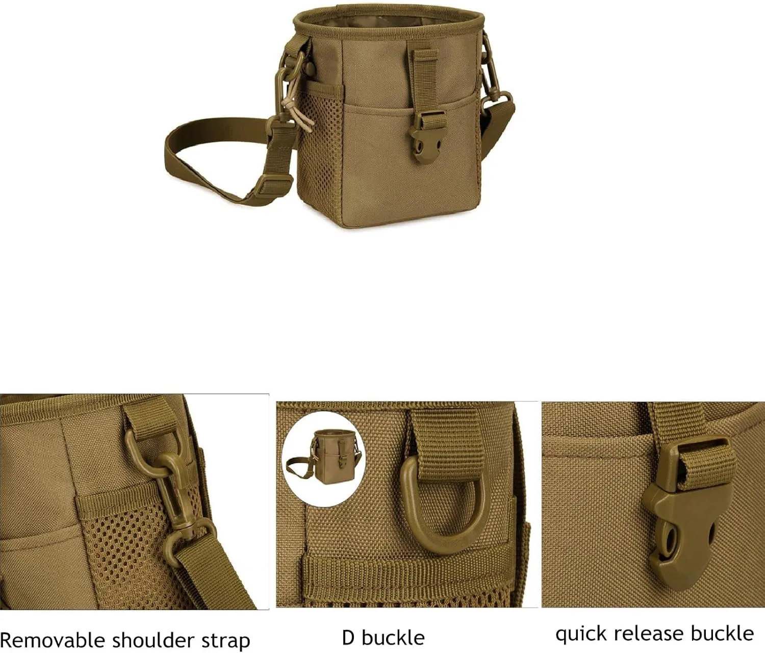 Tactical Slingshot Balls Pouch Molle Drawstring Small Dump Pouch Military Storage Case Holster Utility Belt Fanny Hip Holster Bag Gadget Gear Pack Tool Pocket