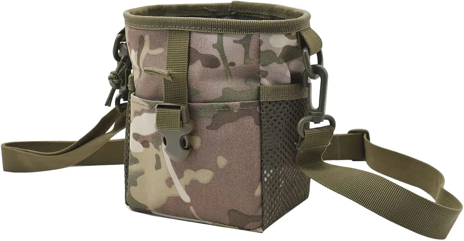 Tactical Slingshot Balls Pouch Molle Drawstring Small Dump Pouch Military Storage Case Holster Utility Belt Fanny Hip Holster Bag Gadget Gear Pack Tool Pocket
