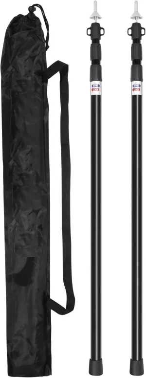 Tarp Poles, Telescoping Tent Poles, Ultra-Lightweight Portable Aluminum Sun Shade Poles That Extends Up to 7'6",Suitable for Camping, Tent, Awning, Beach Shelter(2 PCS)