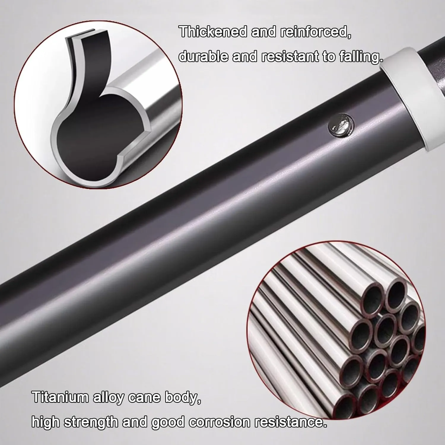 Telescopic Blind Cane T-Shaped Folding Cane Walking Aid for The Blind and Elderly Trekking Stick That Can Be Put in a School Bag(A,38~105cm)