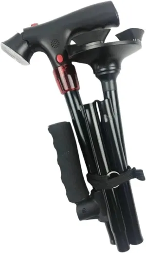 Telescopic Folding Cane Walking Trusty Sticks