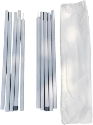 Telescopic Tarp Poles，Adjustable Tent Poles 19Mm 230Cm Lightweight Iron Canopy Pole, 2Pcs Camping Tarp Tent Poles Set, for Camping, Hiking, and Other Outdoor Adventures