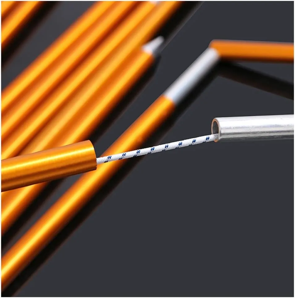 Tent Pole Rod, Adjustable Tarp and Tent Poles 2 PCS, Foldable Sunshelter Support Aluminum Rods Awning Frames Kit Replacement Parts for Outdoor Camping