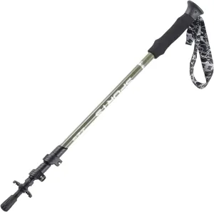 TFO 3-Section Telescopic Trekking Poles - 1PCS Carbon Fiber Monopod Walking or Hiking Sticks with with Accessories Mount and Adjustable Quick Locks