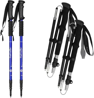 TheFitLife Anti Shock Trekking Poles   Folding Poles Aluminum