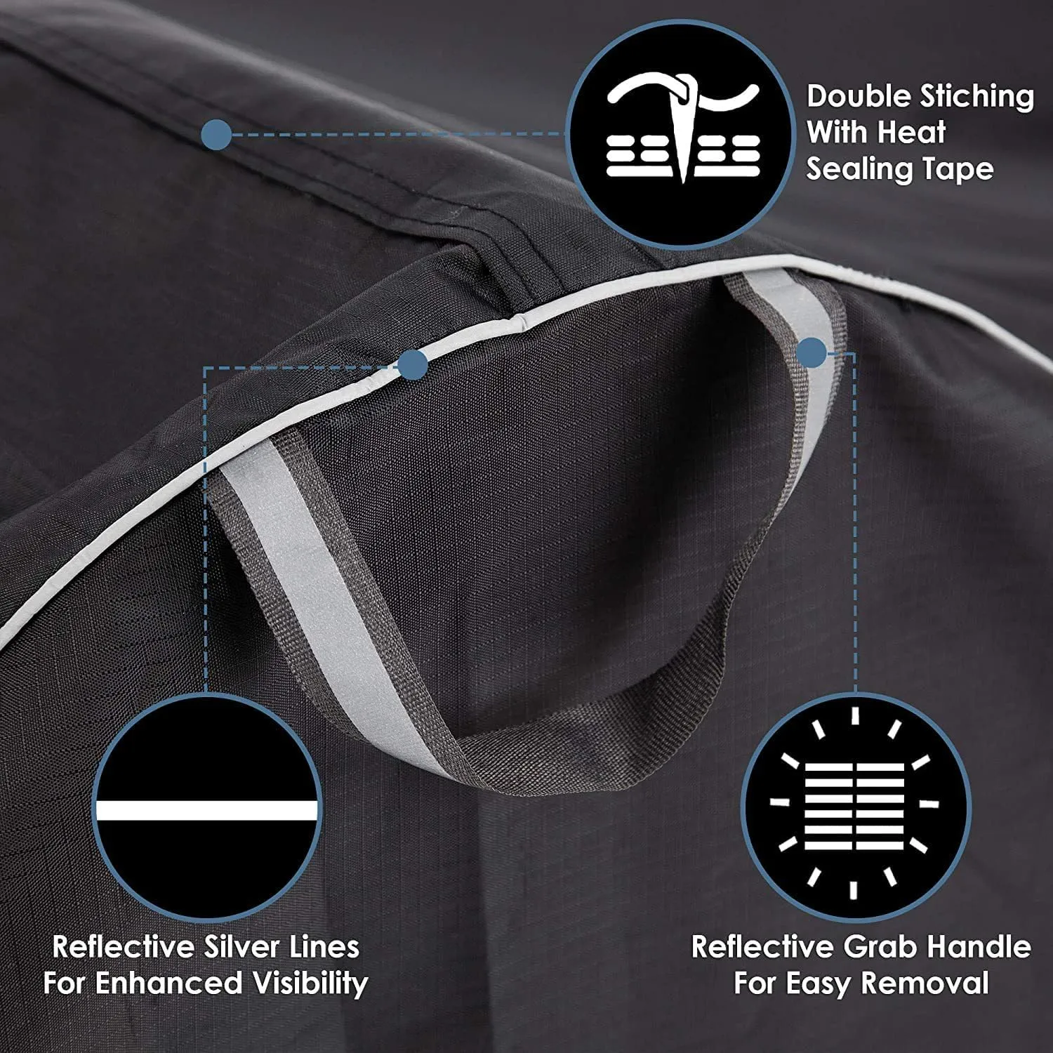 ThreeH Bike Cover for 3 Bikes Outdoor Storage Waterproof Rain Sun UV Dust Wind Proof with Lock Hole Bike Covers for Mountain Road Electric City Bike