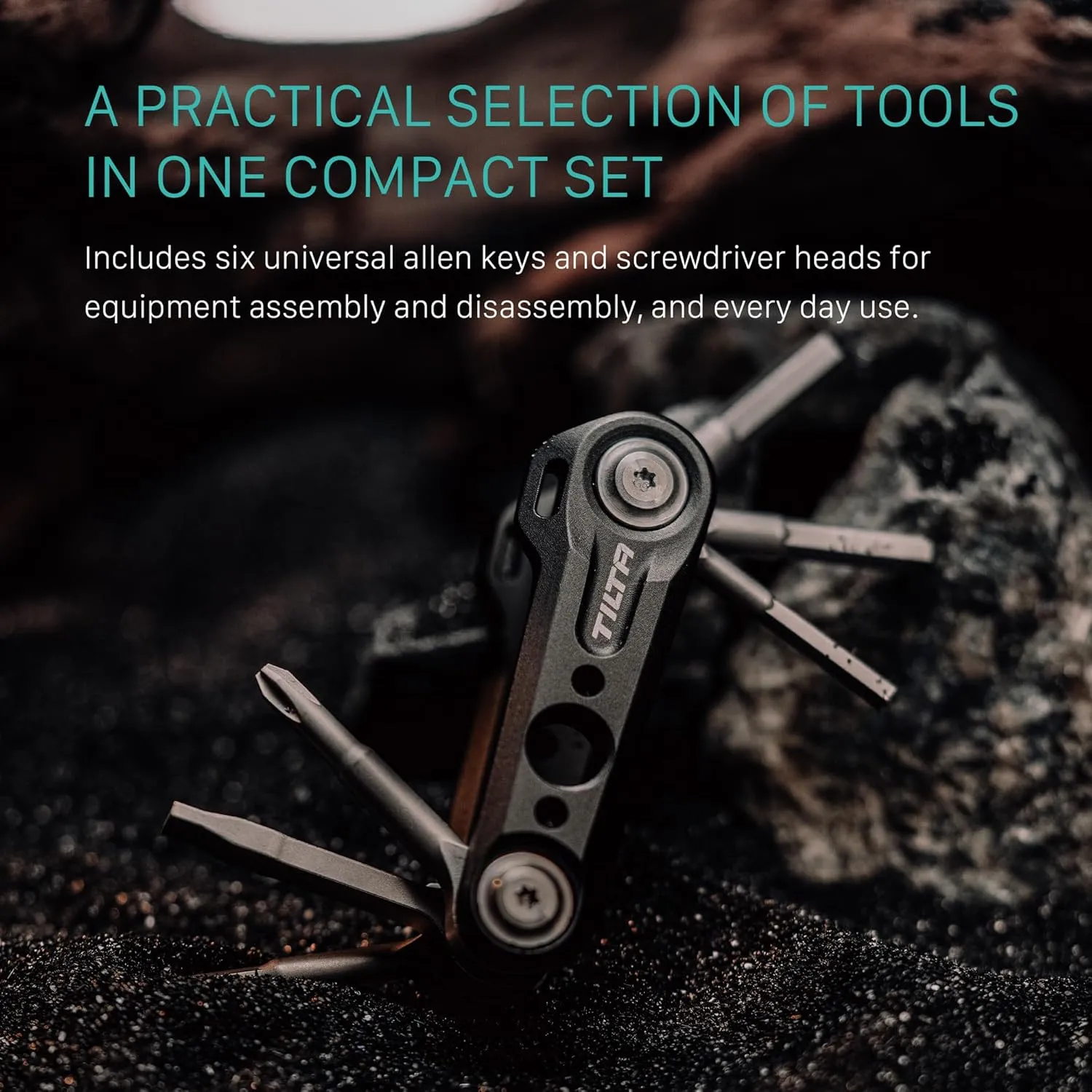 Tilta Multi-Functional Mini Tool Kit | Features Allen Keys and Screw Drivers | Compact & Lightweight | Compatible with Most Cages & Camera Systems (Smokey Pink) TA-MMT-SP
