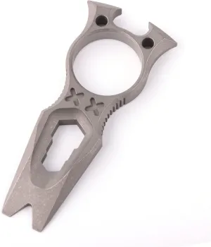 Titanium EDC Multi Tool with Wrench Bottle Opener Pry Bar Function Mini Portable Keychain