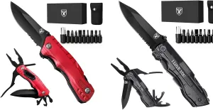 Titorld Multi-tool, 9-in-1 Pocket Knife Multitool, Stainless Steel for Men, Dad, Husband, Grandpa, Unique Camping Hunting Fishing Tools