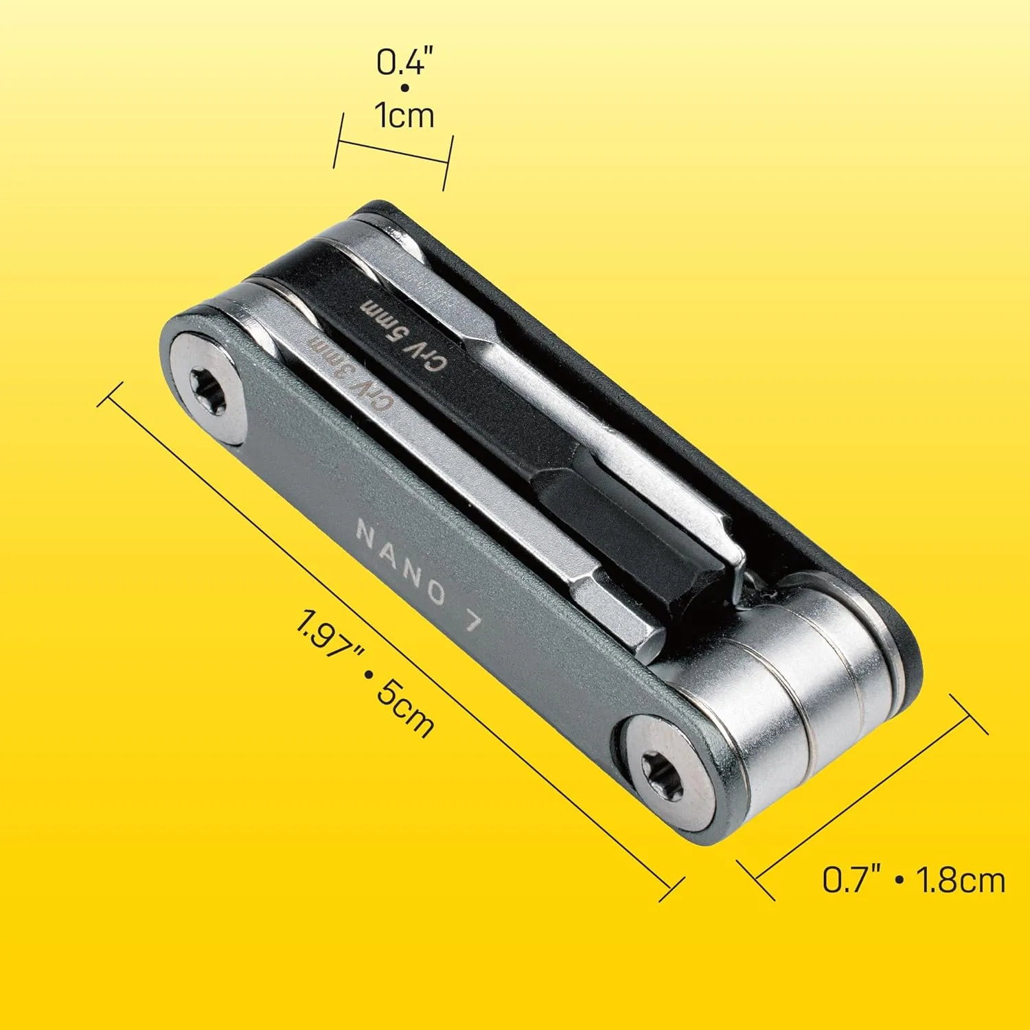 Topeak Nano 7 Multi-Tool - Compact CNC-Made Portable Tool with 7 Functions - Nano 7 (7 functions)