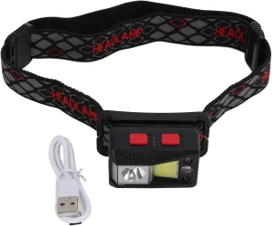 Topyond LED Headlamp, XPG COB Headlamp, Rechargeable LED Head Light, Motion Sensor USB Rechargeable Head Lamp for Running Outdoor Mountaineering