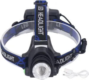 Topyond Waterproof LED Headlamp - High Brightness, Adjustable 3 Modes, Working Light for Outdoor Activities