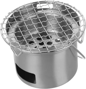 Totority Stainless Steel Bbq Grill Compact Portable Outdoor Cooking for Camping Bbq