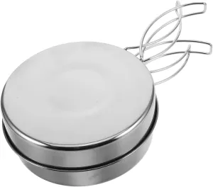 Totority Stainless Steel Cookware Set Camping Cookware Organizer Metal Pot for Outdoor Cooking