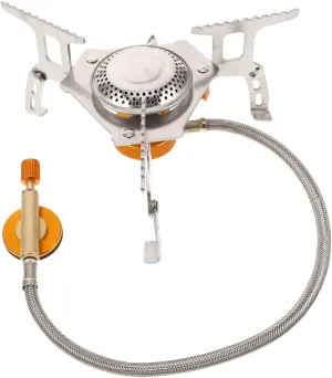 Totority Versatile Metal Stove Portable Camping Gas Burner Easy Assembly for Hiking Backpacking