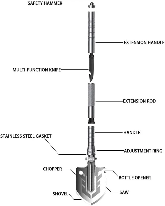 Touch of Smart Multi-Purpose Folding Shovel