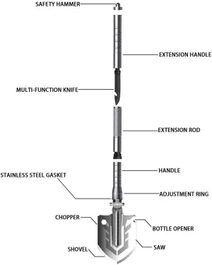 Touch of Smart Multi-Purpose Folding Shovel