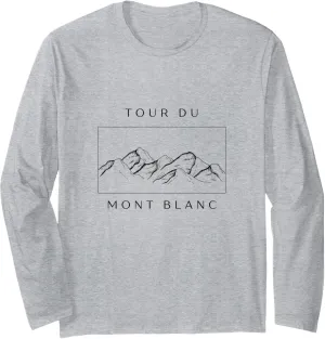 Tour du Mont Blanc Hiking Long Distance Hiking Trail Alpine Crossing Long Sleeve T-Shirt