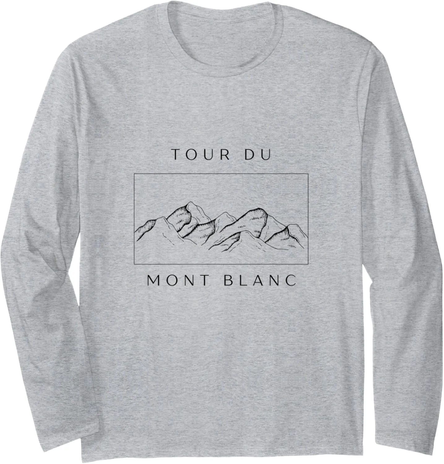 Tour du Mont Blanc Hiking Long Distance Hiking Trail Alpine Crossing Long Sleeve T-Shirt
