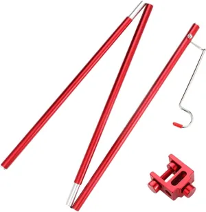 Toyvian Folding Lamp Stand for Outdoor Use Lightweight Aluminum Alloy Light Pole for Camping Picnic Hiking Stable Table Lantern Holder for Thickness Up