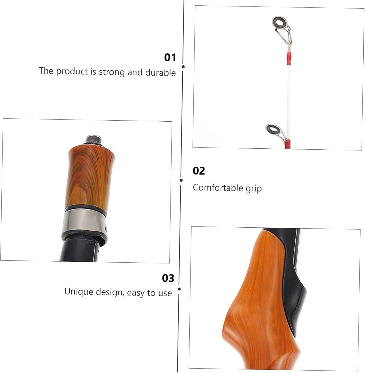 Toyvian Ice Fishing Rod Telescoping Pole Ice Fishing Stick Winter Fishing Rod Fishing Accessory Fishing Supply