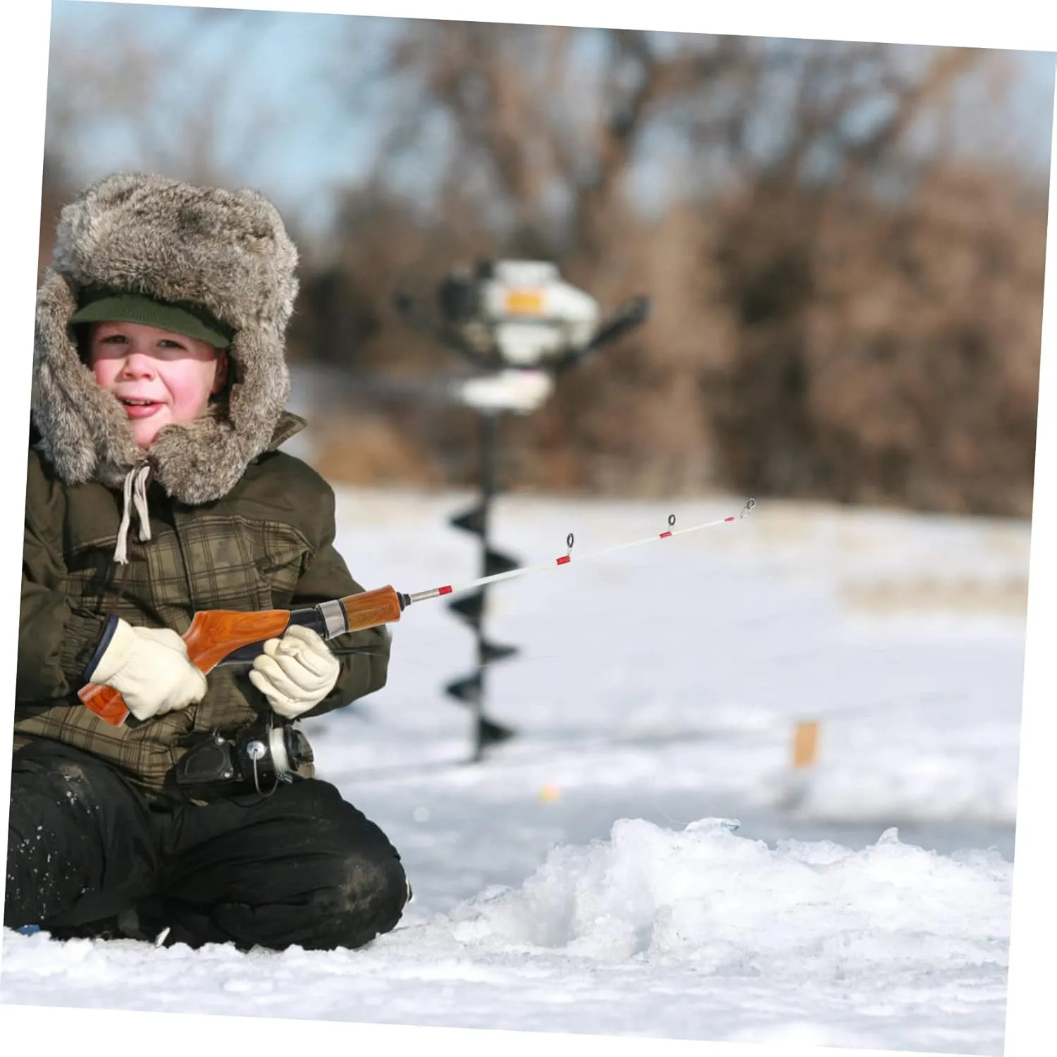 Toyvian Ice Fishing Rod Telescoping Pole Ice Fishing Stick Winter Fishing Rod Fishing Accessory Fishing Supply