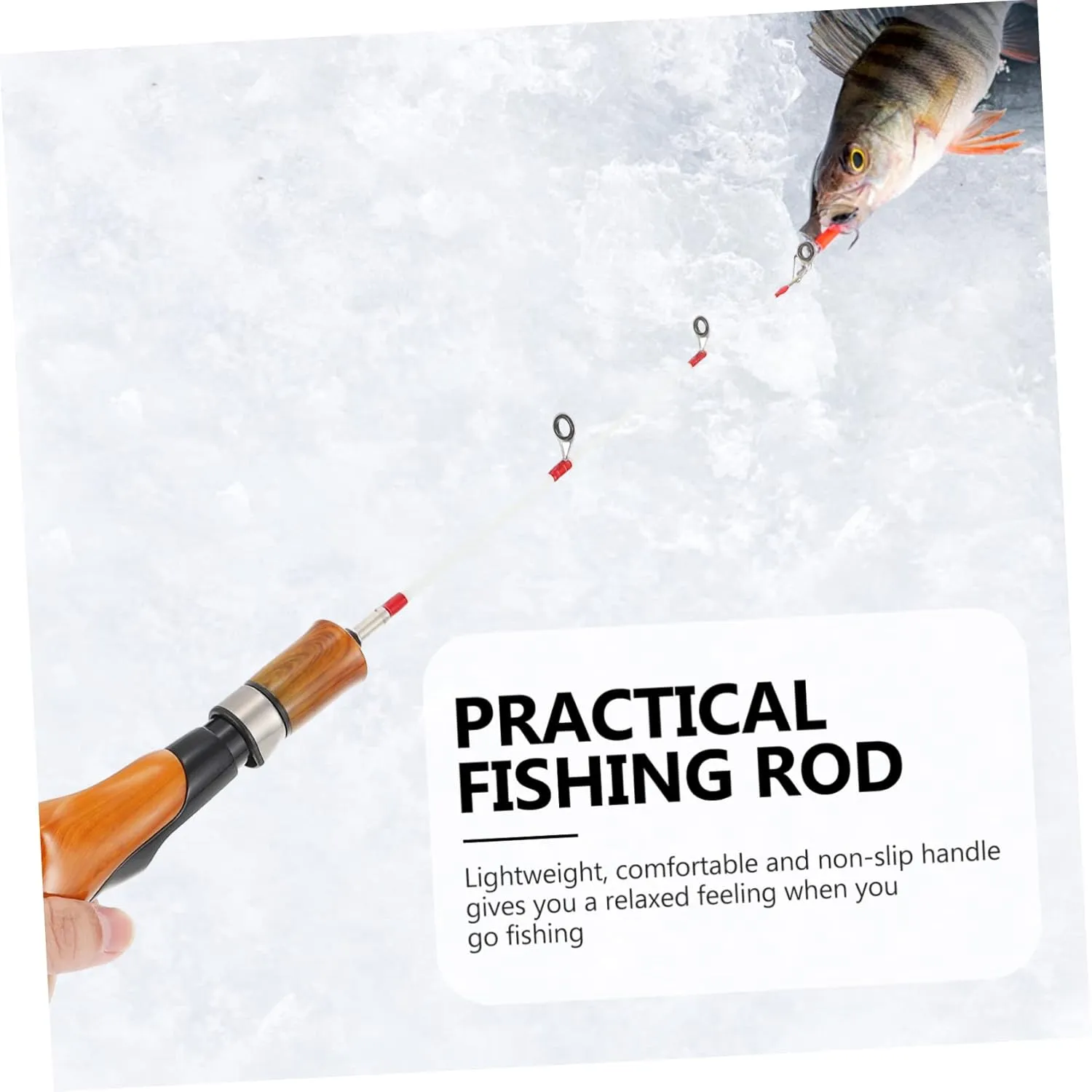 Toyvian Ice Fishing Rod Telescoping Pole Ice Fishing Stick Winter Fishing Rod Fishing Accessory Fishing Supply