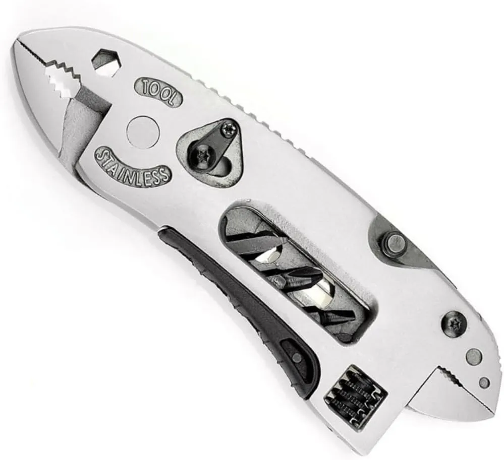 Toyvian Survival Gear Essential Multi-purpose Wrench Pliers Allen Wrenches Wire Cutters in One Compact Tool