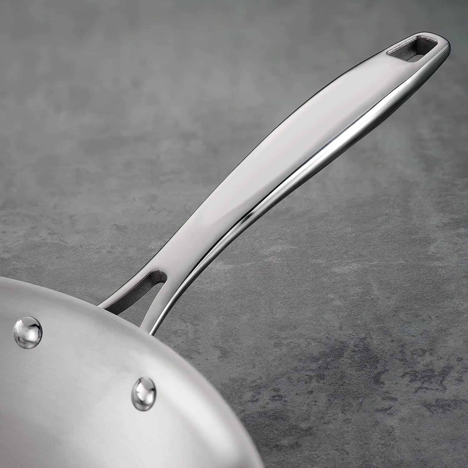 Tramontina Seattle Tri-Ply Clad Stainless Steel 12-Inch Large Frying Pan, Induction-Ready Skillet, Dishwasher-Safe, NSF-Certified, Made in Brazil