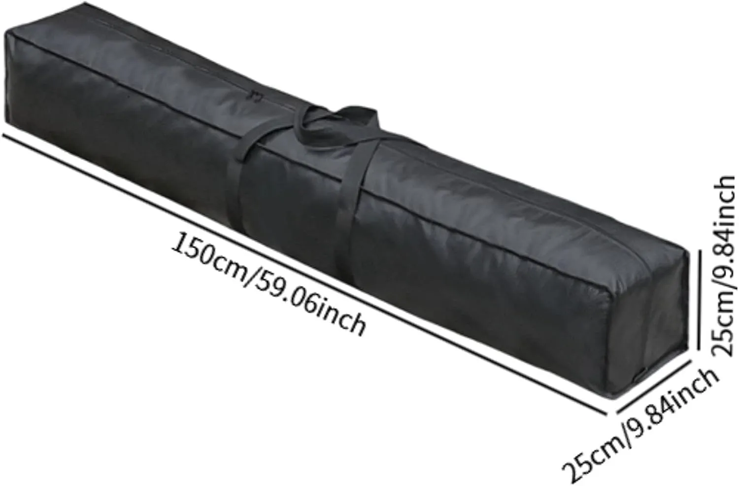 Travel Duffel Bag Waterproof Dustproof Zippered Large Sports Equipment Storage Long Luggage Bag for Camping Outdoor Gym Black, 150cmx25cmx25cm