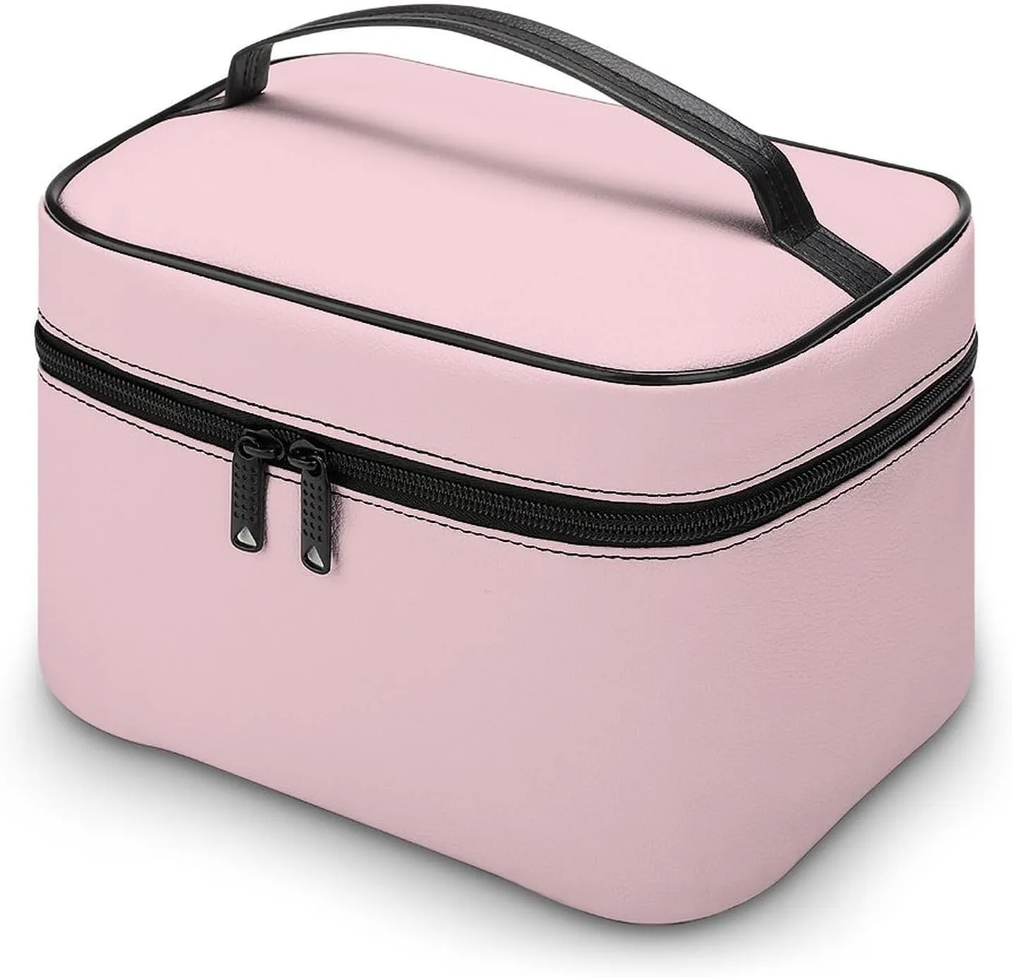 Travel Makeup Bag, Minimalist Basic Pink Cosmetic Bags for Women Large Capacity Waterproof Toiletry Bag Make up Organizer