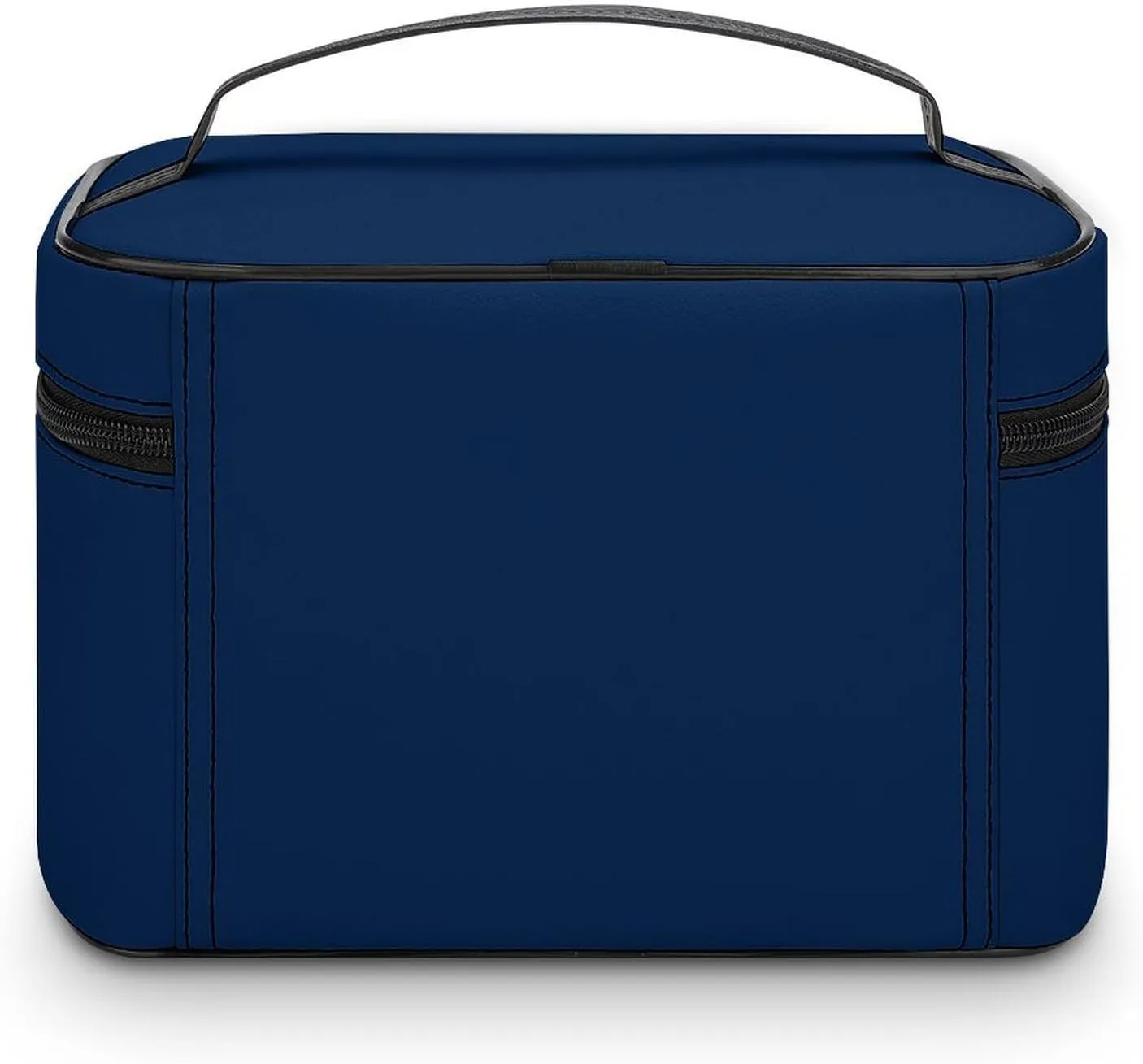 Travel Makeup Bag, Minimalist Navy Blue Solid Plain Simple Cosmetic Bags for Women Large Capacity Waterproof Toiletry Bag Make up Organizer