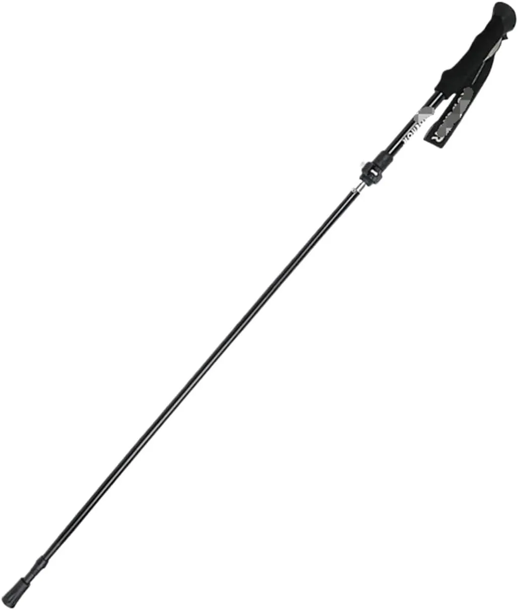 Travel Trekking Pole Aluminum Alloy Hiking Poles Trekking Poles Strong Lightweight Walking Sticks for Camping Outdoor Activities(Black,110cm)