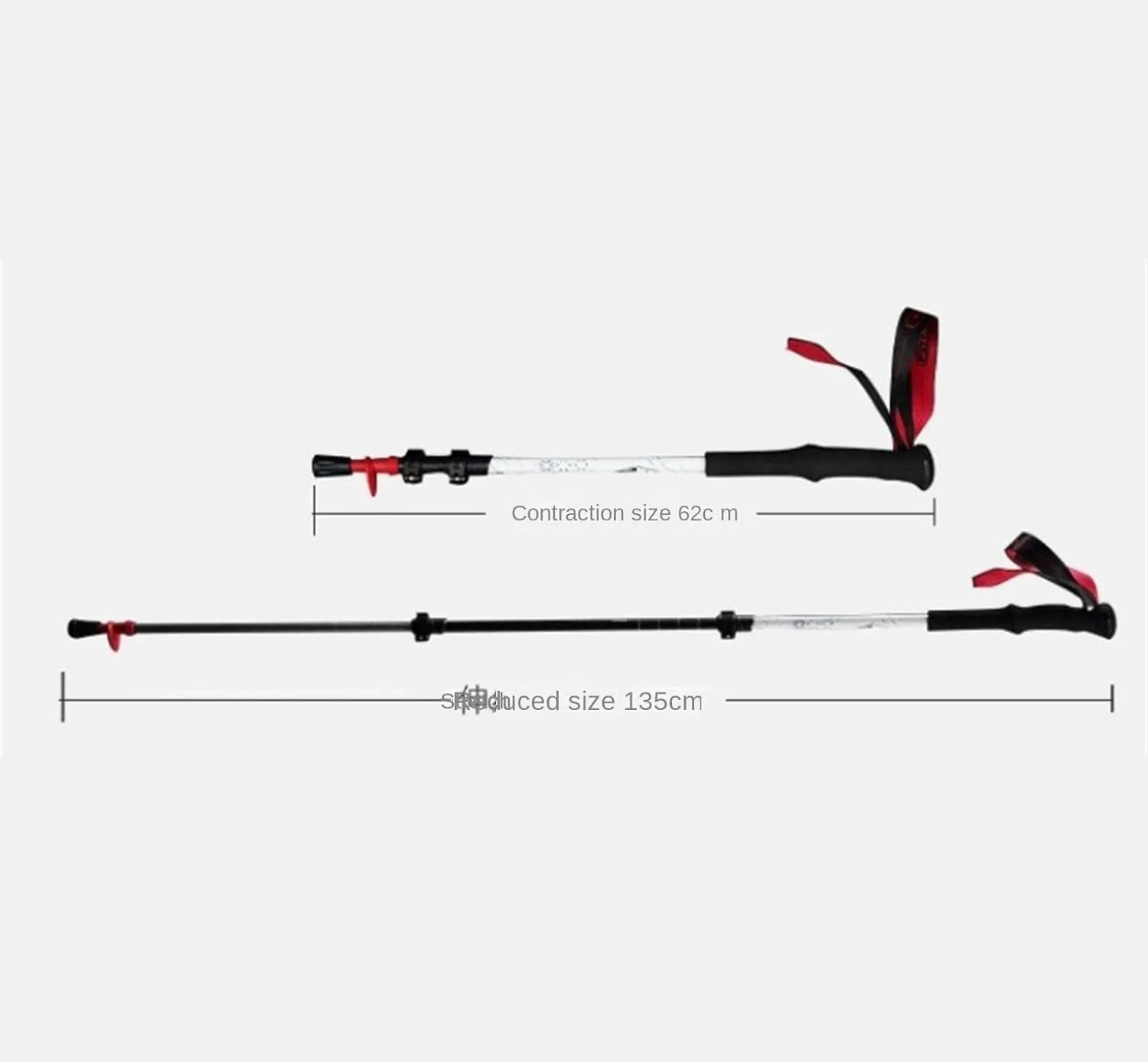 Travel Trekking Pole Aluminum Alloy Trekking Hiking Poles Strong Walking Stick Lightweight for Camping Mountaining Outdoor Activities