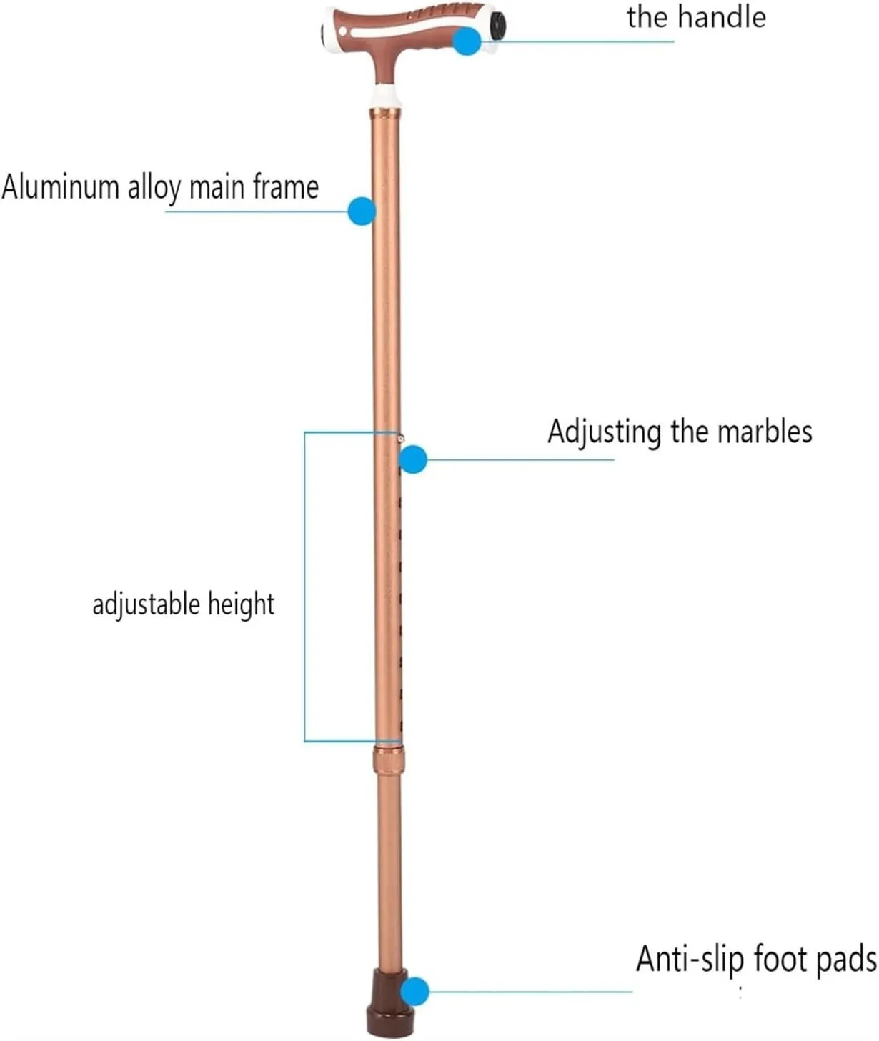 Travel Trekking Pole Aluminum Alloy Trekking Poles Height Adjustable Hiking Poles Lightweight Telescopic Hiking Stick Outdoor Activities(C)