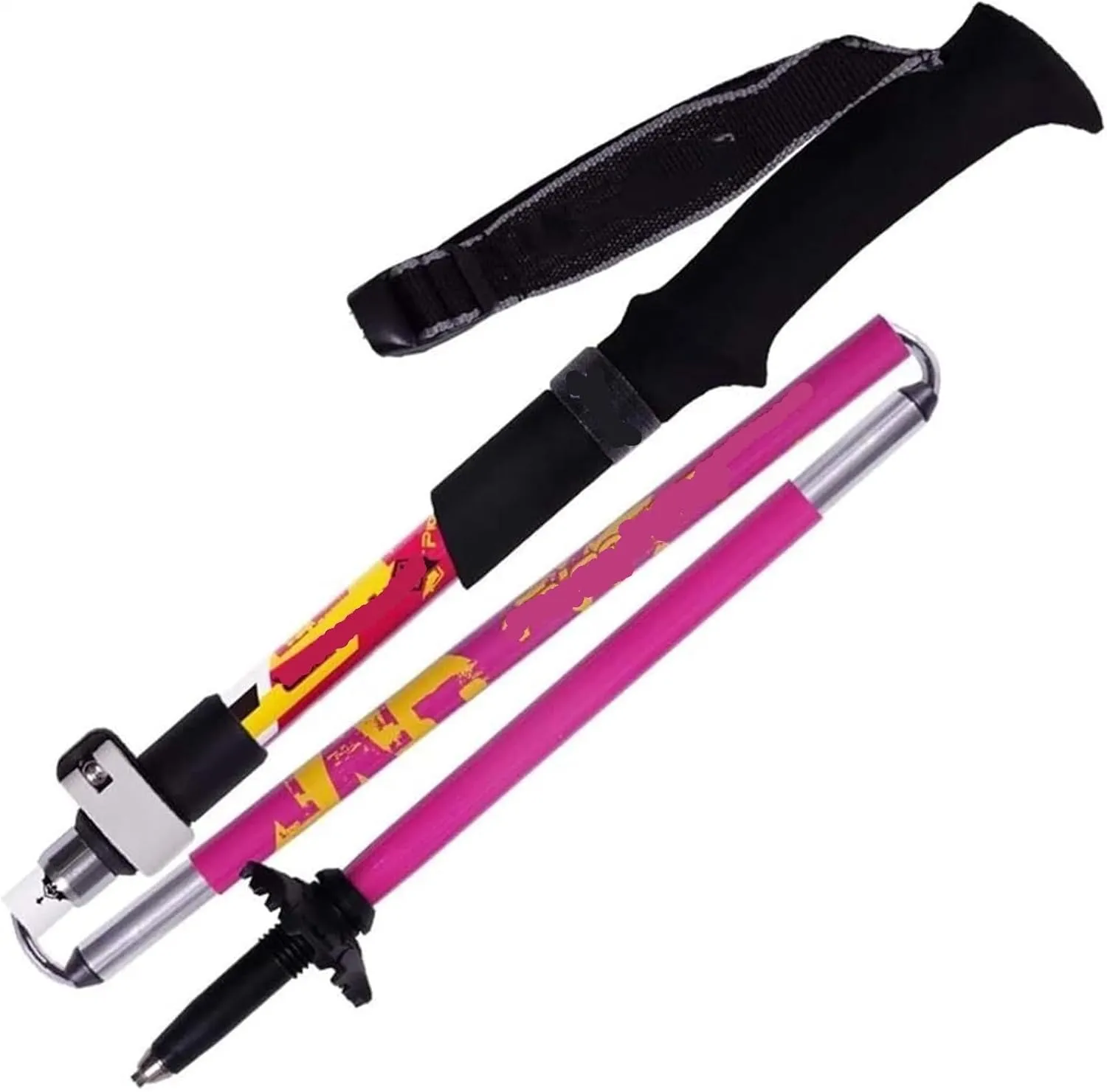 Travel Trekking Pole Carbon Fiber Hiking Poles Ultralight Folding Walking Sticks Lightweight Foldable Walking Poles Outdoor Activities