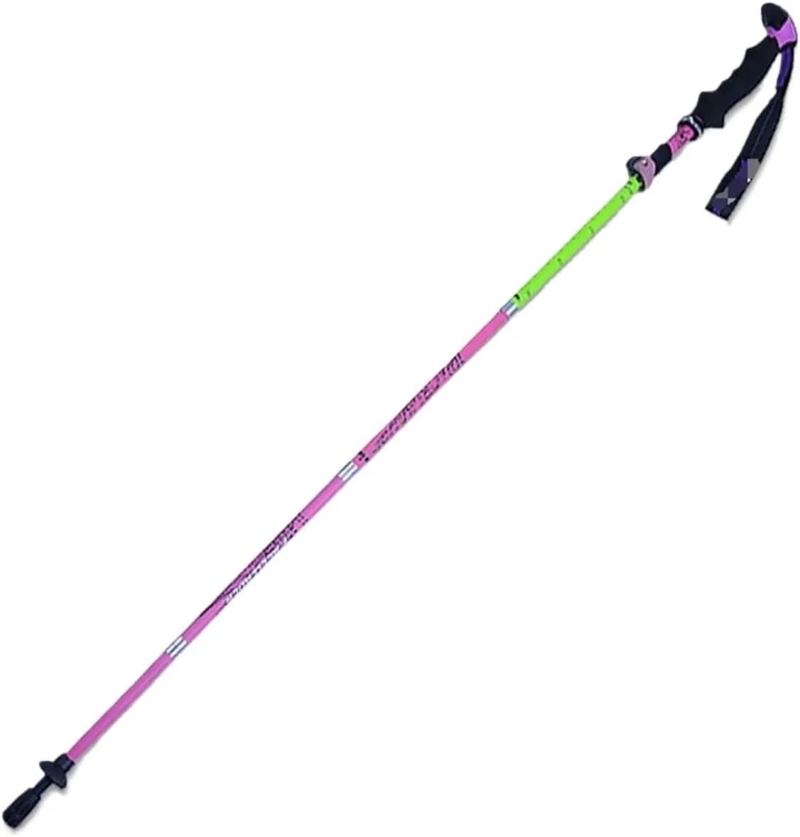 Travel Trekking Pole Carbon Fiber Trekking Poles Strong Adjustable Hiking Walking Sticks Lightweight for Camping Outdoor Activities(Pink,125cm)