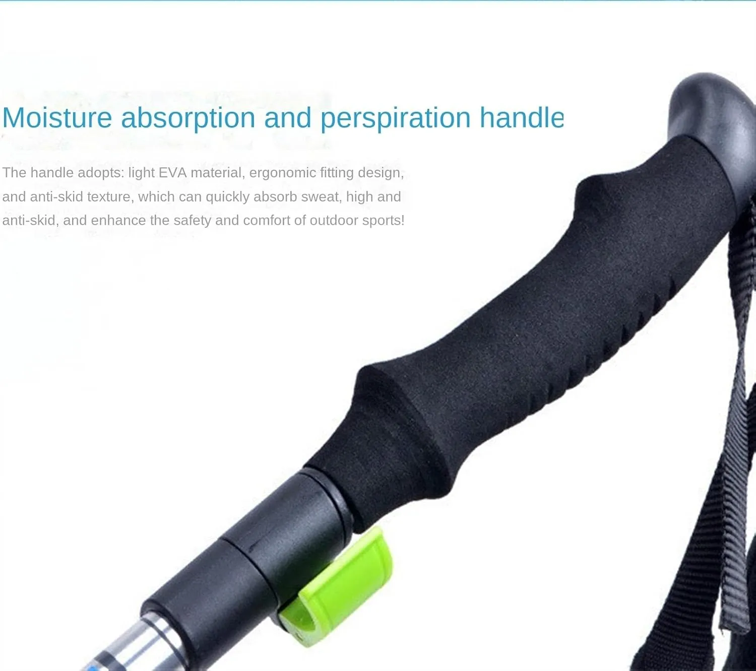 Travel Trekking Pole Folding Trekking Hiking Poles Strong Walking Stick Lightweight Aluminum Alloy for Camping Outdoor Activities(Orange)
