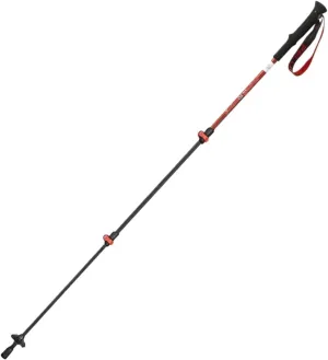 Travel Trekking Pole Light Adjustable Hiking Trekking Poles Strong Trekking Sticks with Soft Non-Slip Handles Outdoor Activities(Red)