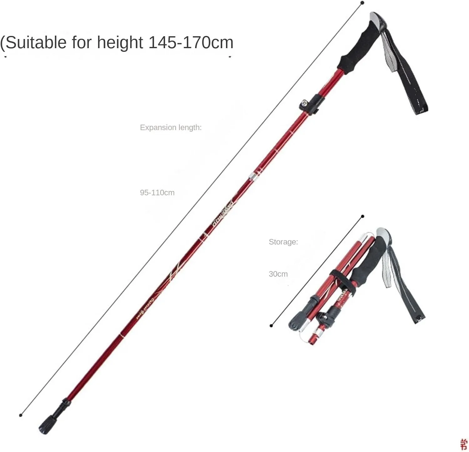 Travel Trekking Pole Lightweight Trekking Poles Aluminum Alloy Hiking Poles Walking Sticks Adjustable for Camping Outdoor Activities
