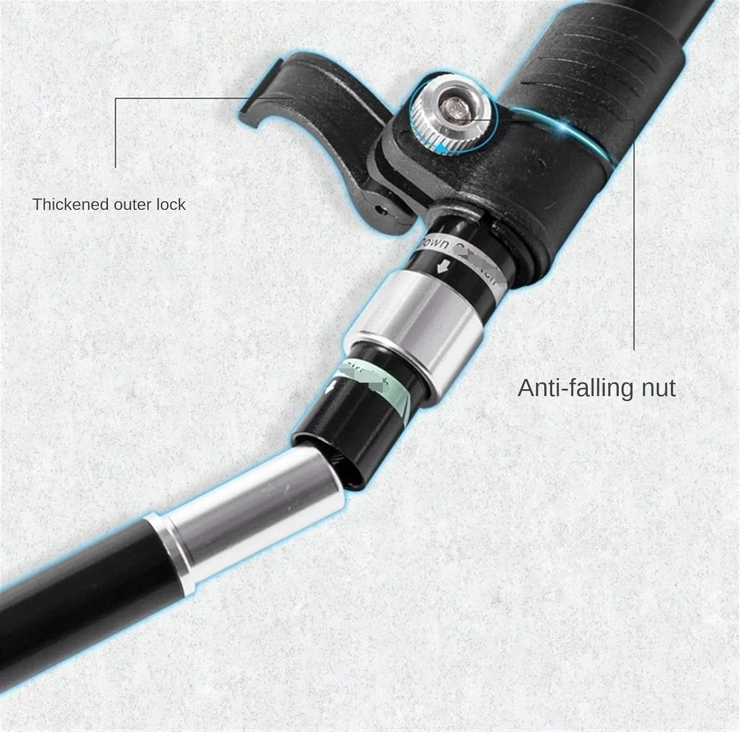 Travel Trekking Pole Lightweight Trekking Poles Aluminum Alloy Hiking Poles Walking Sticks Adjustable for Camping Outdoor Activities