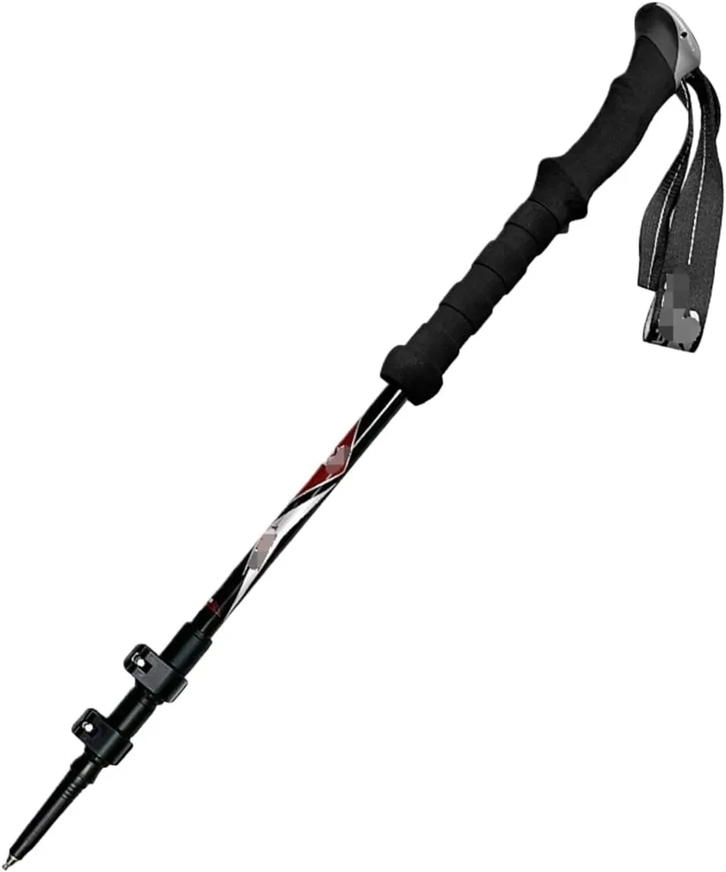 Travel Trekking Pole Lightweight Trekking Poles Carbon Fiber Adjustable Hiking Poles Walking Sticks for Camping Outdoor Activities(Black)