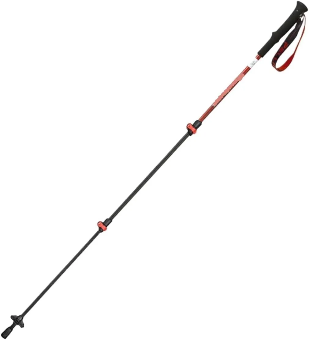 Travel Trekking Pole Trekking Poles Adjustable Hiking Or Walking Sticks Strong Lightweight Quick Adjust Outdoor Activities(Red)