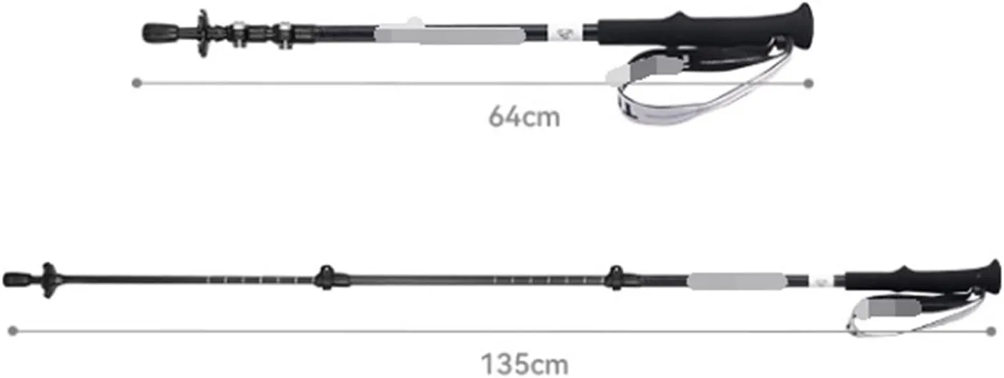 Travel Trekking Pole Trekking Poles Adjustable Hiking Or Walking Sticks Strong Lightweight Quick Adjust Outdoor Activities(Red)