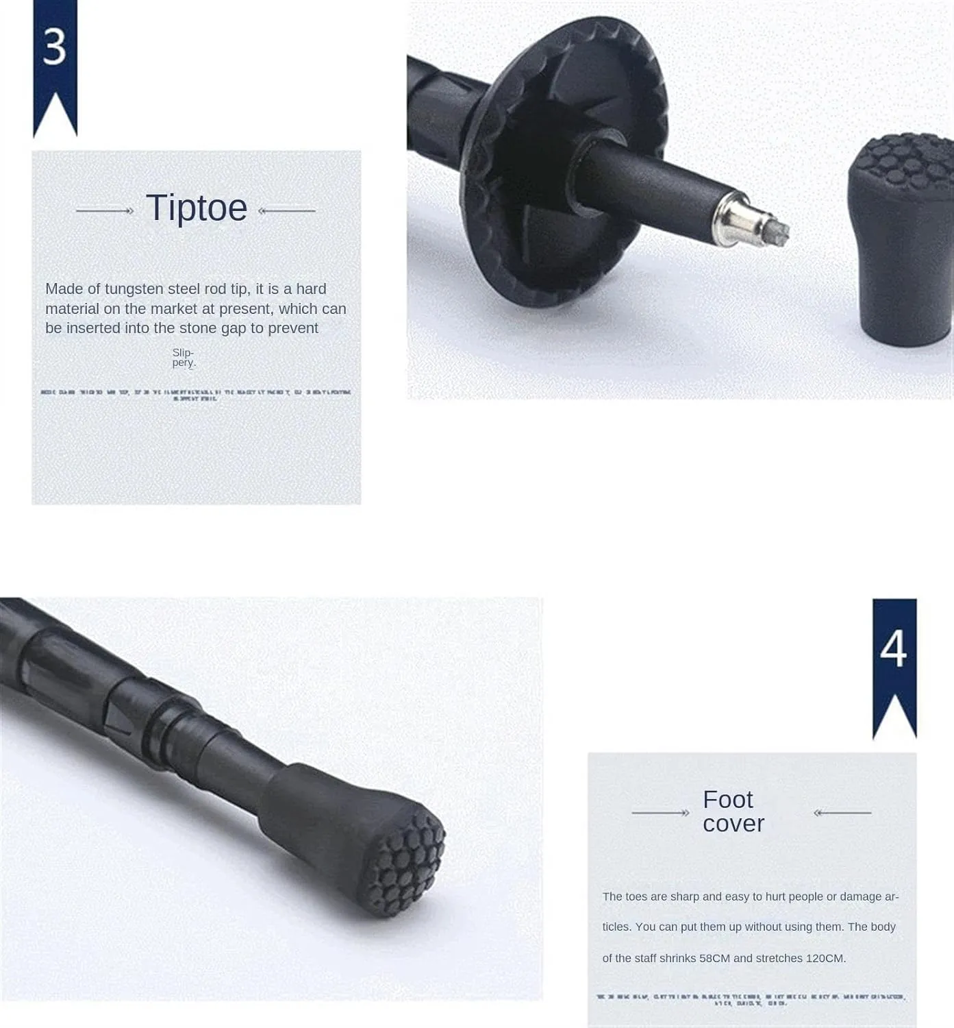 Travel Trekking Pole Ultralight Aluminum Alloy Trekking Poles Lightweight Strong for Hiking Camping Mountaining Outdoor Activities