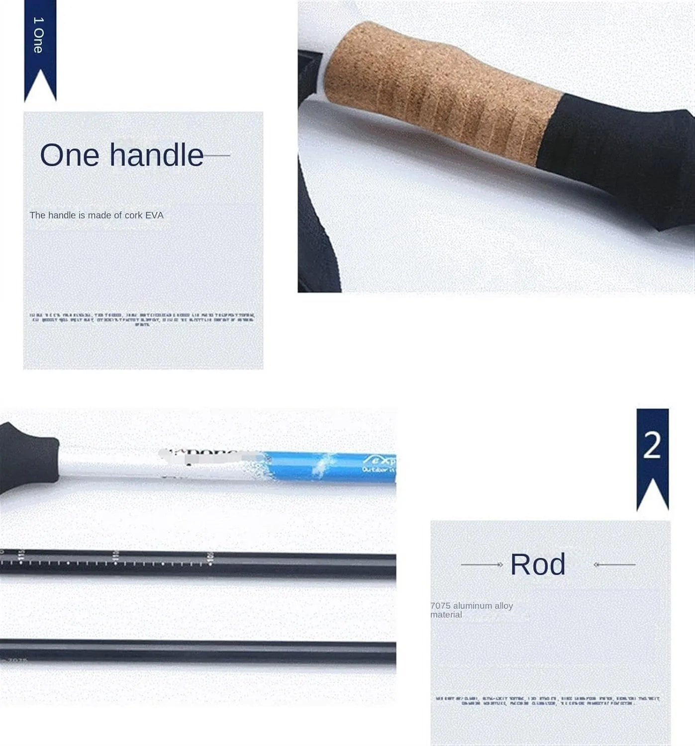 Travel Trekking Pole Ultralight Aluminum Alloy Trekking Poles Lightweight Strong for Hiking Camping Mountaining Outdoor Activities