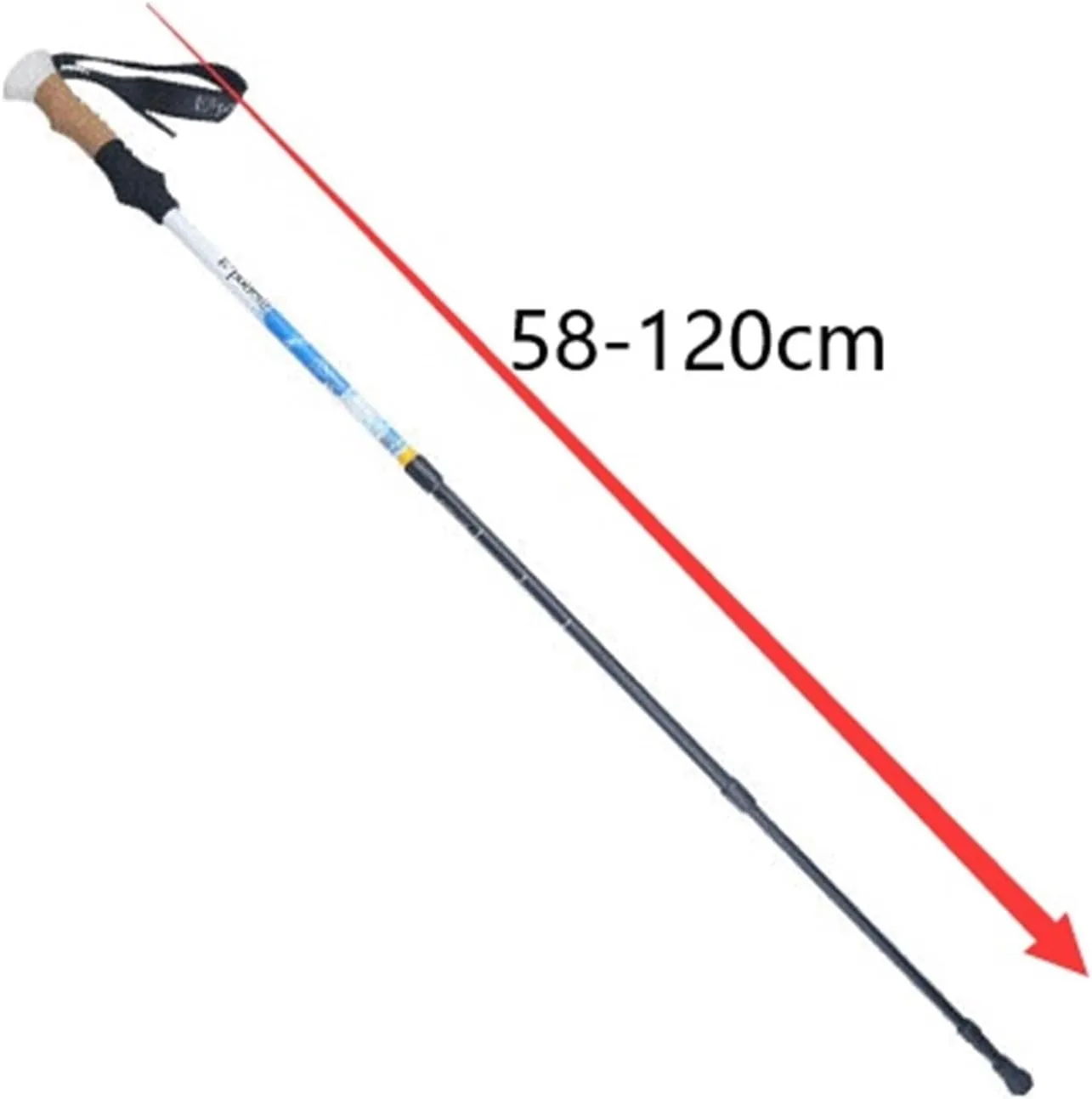 Travel Trekking Pole Ultralight Aluminum Alloy Trekking Poles Lightweight Strong for Hiking Camping Mountaining Outdoor Activities