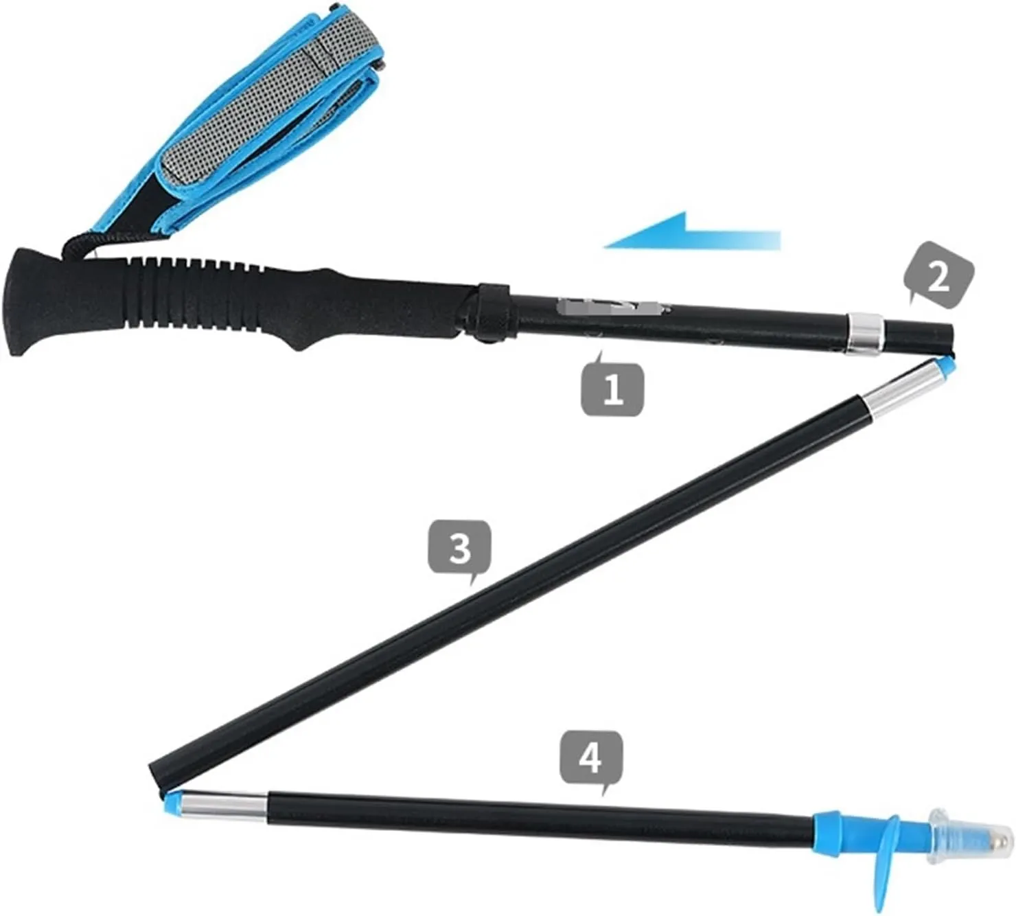 Travel Trekking Pole Ultralight Aluminum Alloy Trekking Poles Lightweight Strong Hiking Pole for Camping Mountaining Outdoor Activities(Blue)